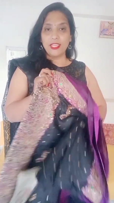 kruti Patel with hottt black saree collectio.