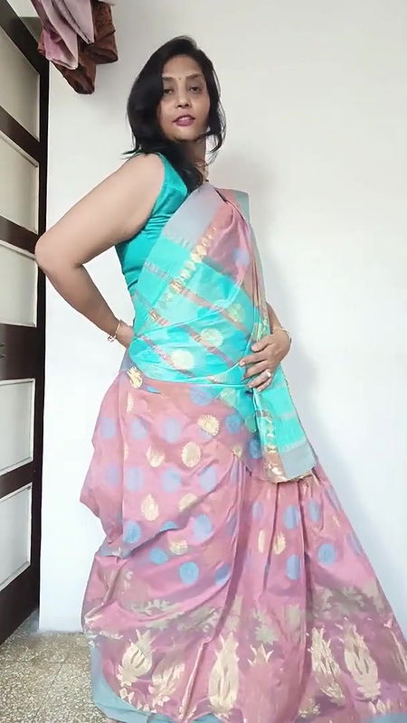 paryusan parv ke dusare din ka look ⧸mene pahena silk saree kesi lg rhi hu.
