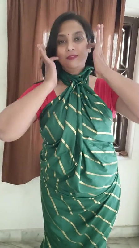 saree draping video 2⧸saree convert in to evening gown .