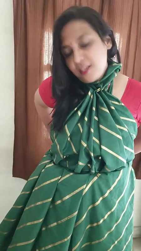 saree draping video 2⧸saree convert in to evening gown .