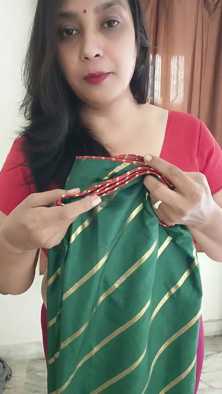 saree draping video 3⧸convert saree in to evening gown .