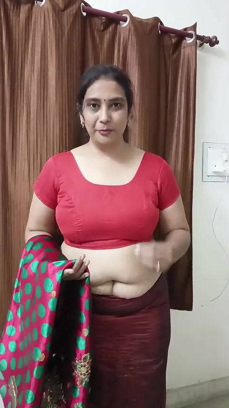 sathin silk saree  draping vide.