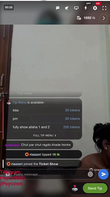 Alisha-1498 Ticket hot lesbian show