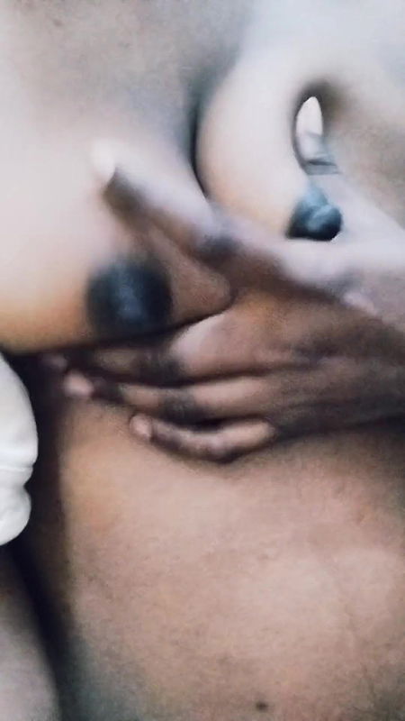 Hiding in her house, she showed her boobs to her boyfriend in a video call prt2.