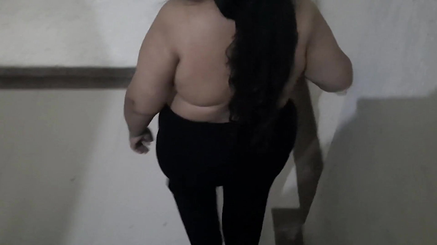 Indian dare – naked on building’s steps.