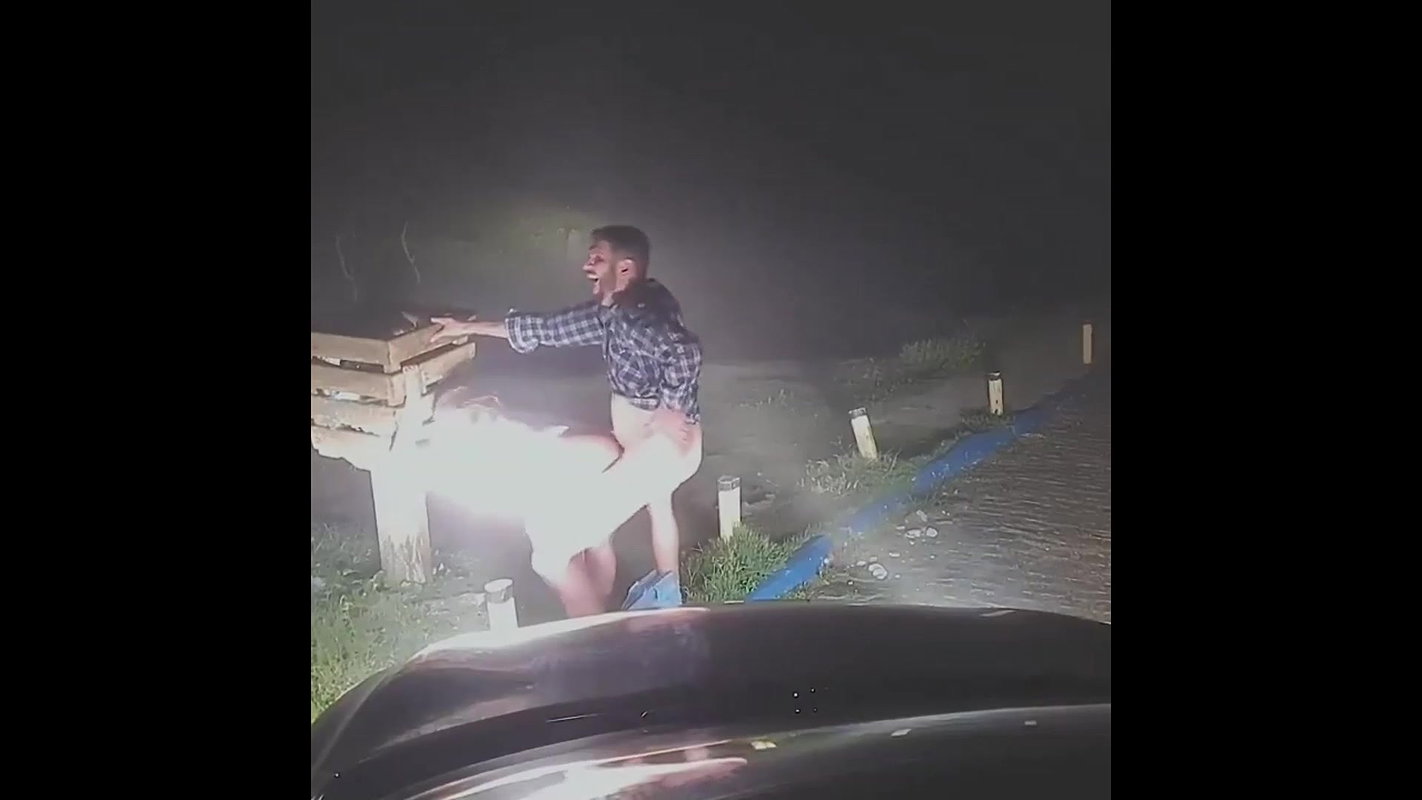 Bound and blindfolded slave in public_83a41946