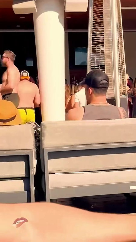 Exhibitionist Wife 24 – My friend Anjelica BIG TIT AND SHAVED PUSSY FLASHING a voyeur at a public beach while chatting with hubby on the phone_3534f54c