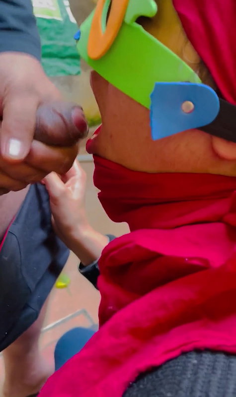 My made sucking my penis.