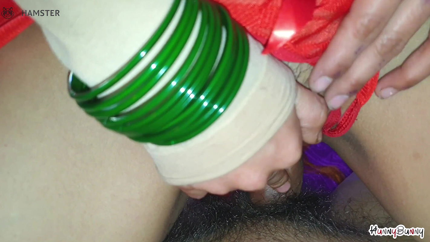 Savita in red sexy dress riding dick of her best friend like a champion.