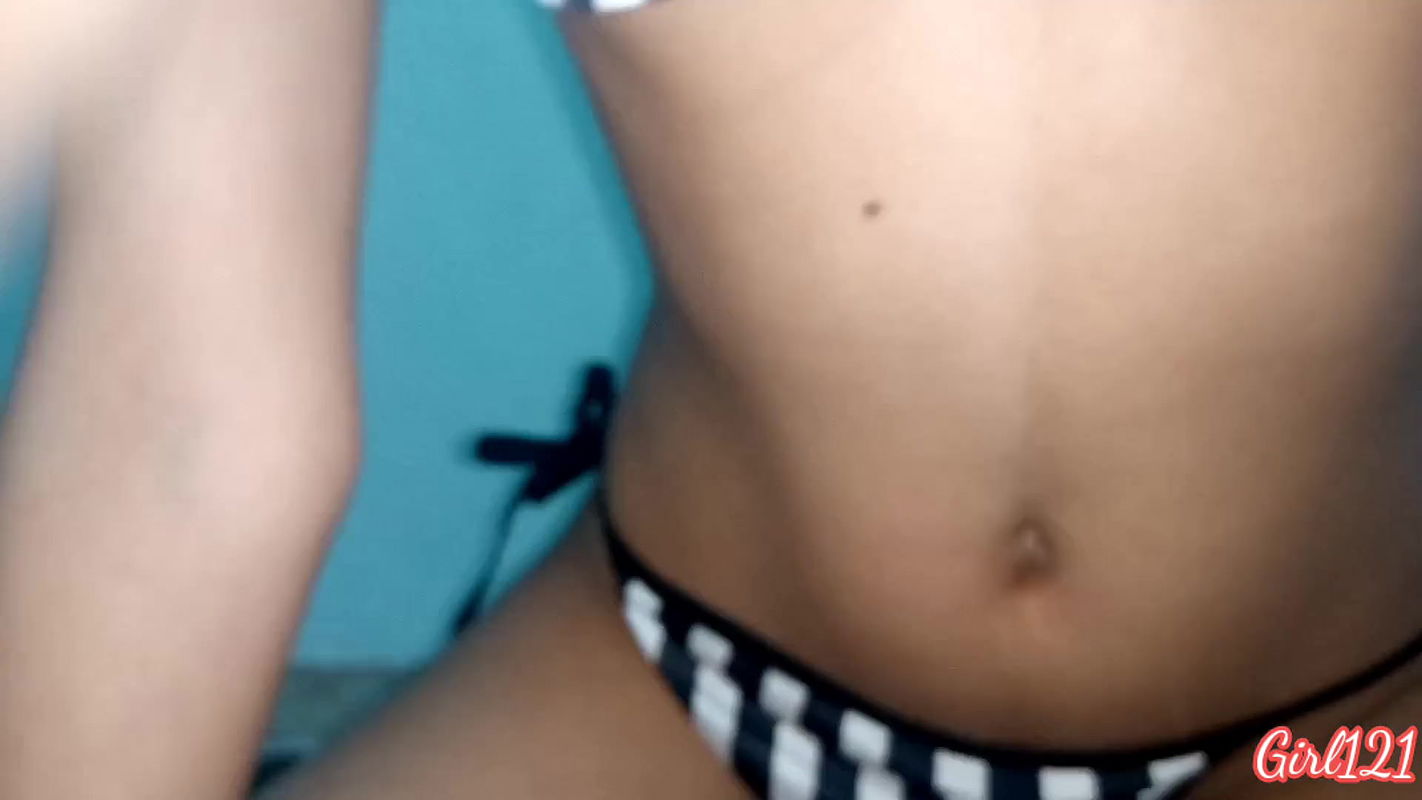 Teen girlfriend swallows cum.