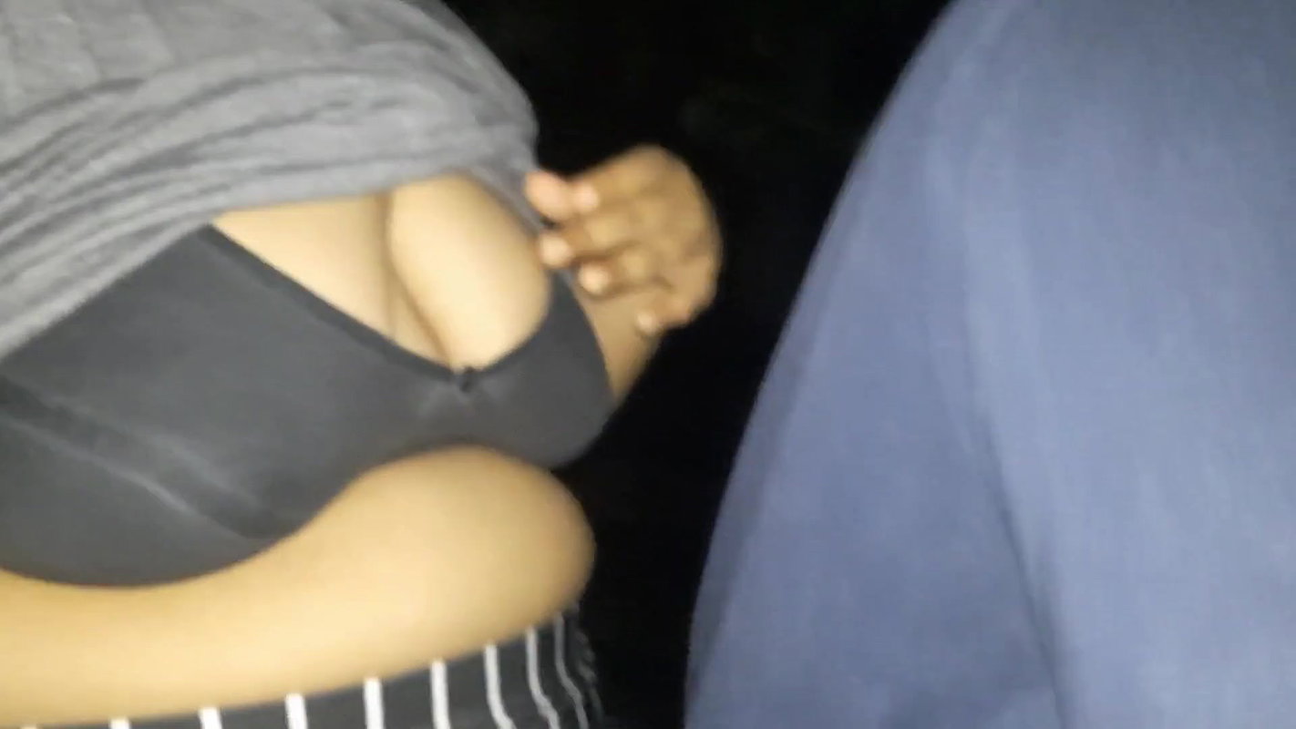 Topless on the bike at night – dare.