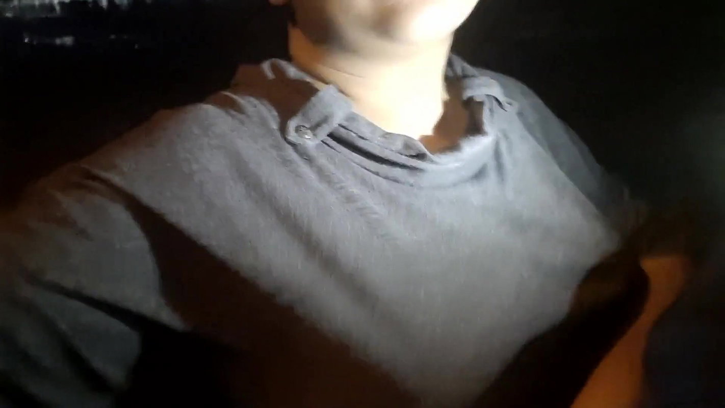 Topless on the bike at night – dare.