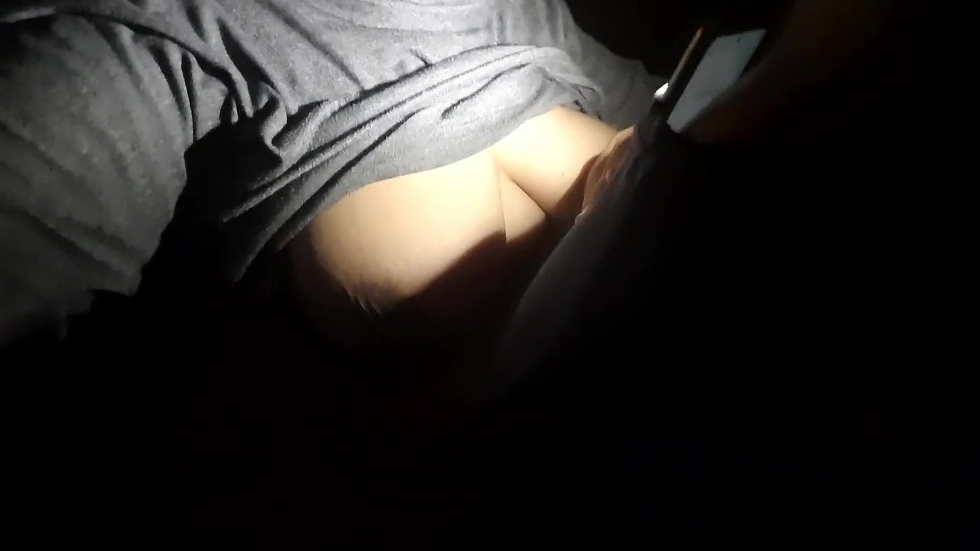 Topless on the bike at night – dare.