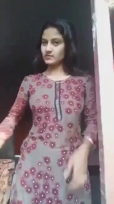 Cute Babe Stripping & Showing Naked Boobs and Shaved Pussy to Lover