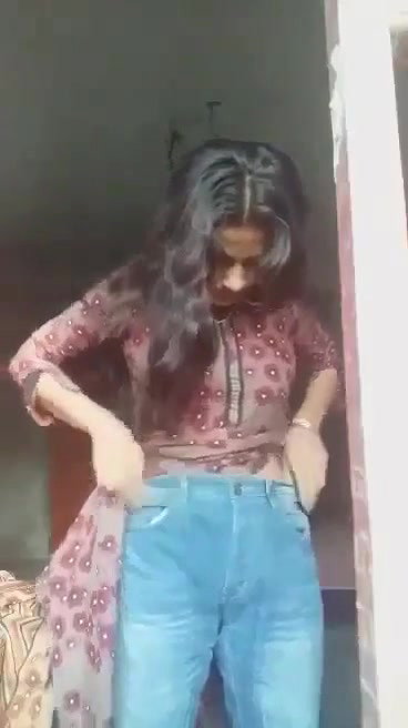 Cute Babe Stripping & Showing Naked Boobs and Shaved Pussy to Lover