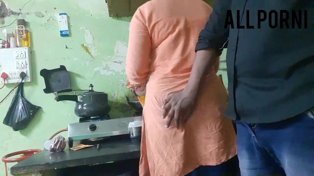 Indian step father-in-law fucks daughter-in-law while cooking