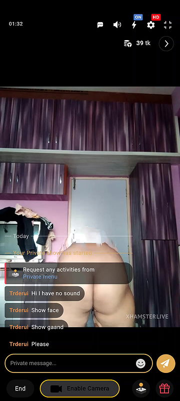 Indiantina nude face show