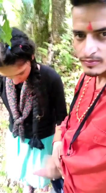 Beautiful Girl Giving HandJob Outdoor