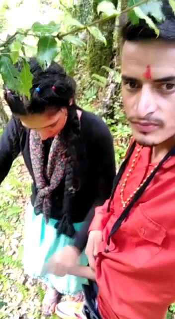 Beautiful Girl Giving HandJob Outdoor