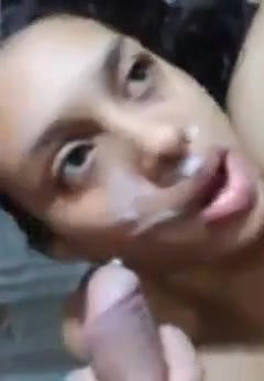 Cute Desi Girl Facial With Cum