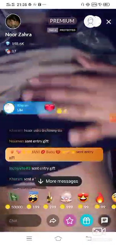 Paki girls having fun on tango live ” Noor Zahra “