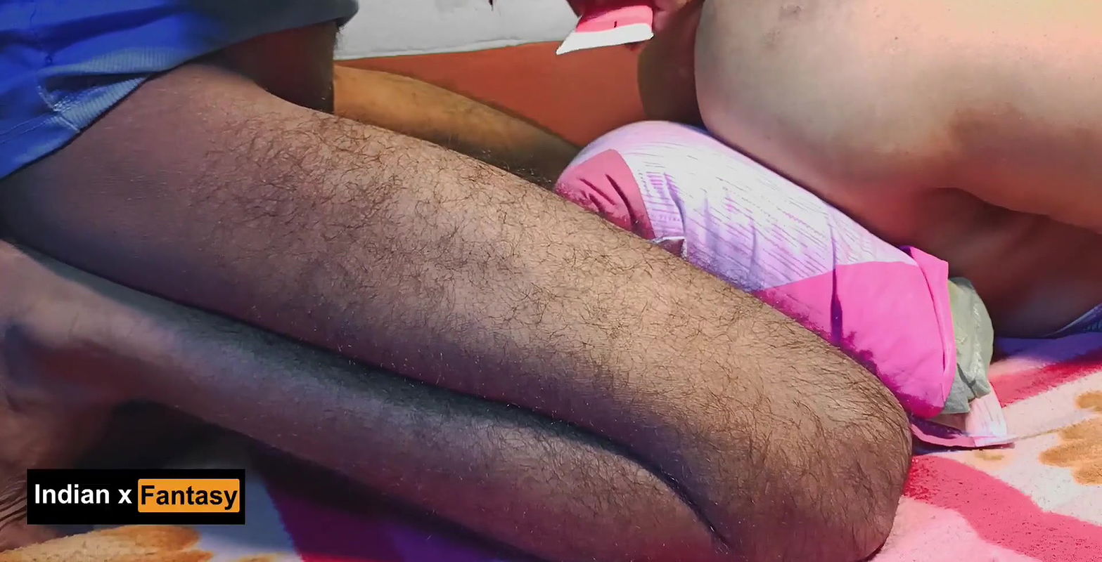 Hindi dirty talking couple watching porn videos and hard anal sex to her girlfriend.