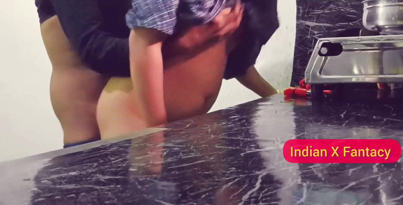 My naughty dever caught me in kitchen during cooking and fucked me hard in standing position