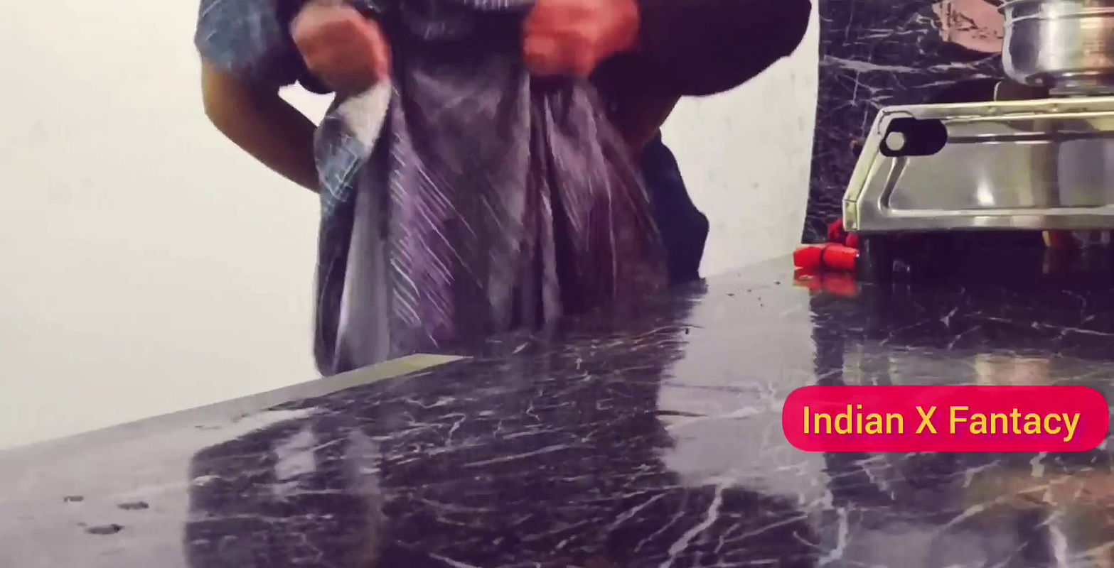 My naughty dever caught me in kitchen during cooking and fucked me hard in standing position