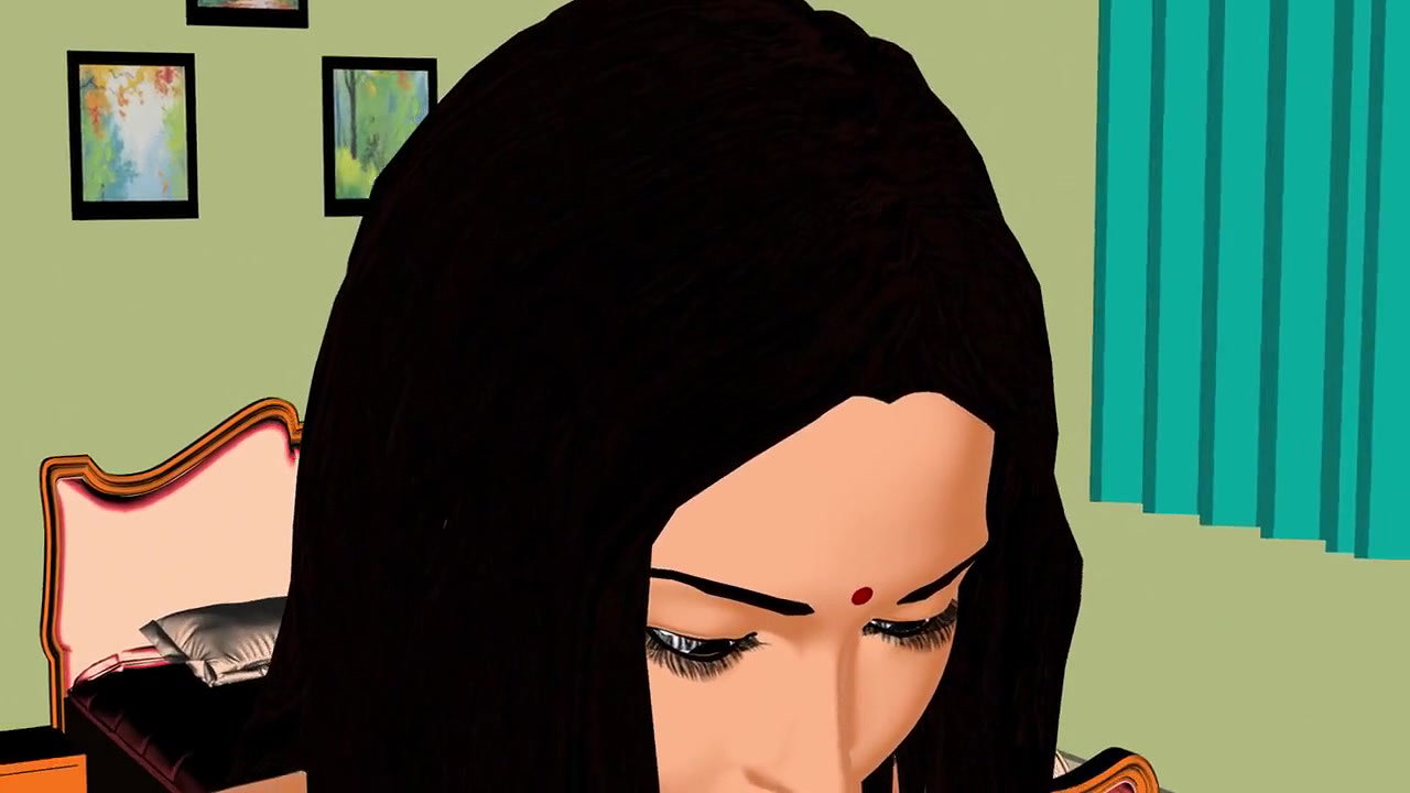 Bhabhi ji apne aap ko aine me niharti hui.