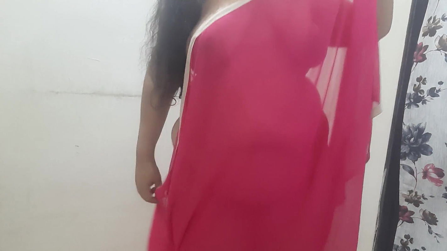 desi Indian naughty horny wife stripping out of saree part 2.