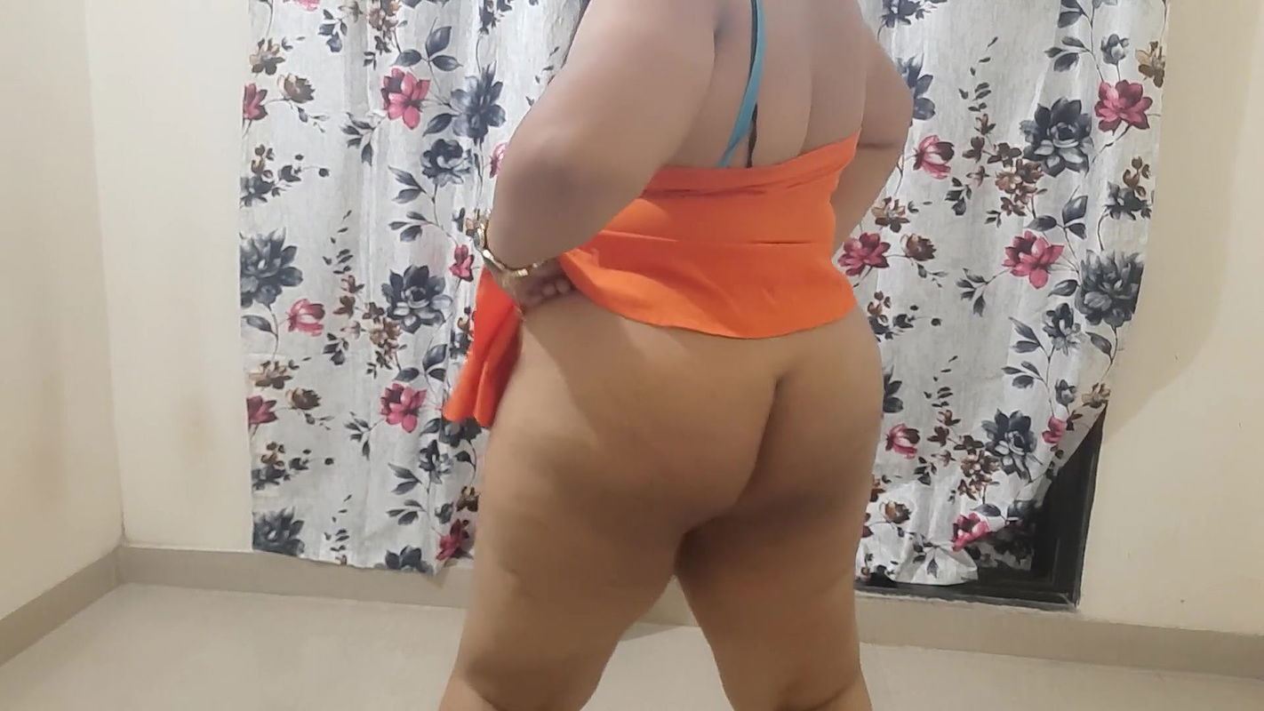 horny desi Indian girl.. spanking her big ass in her private bedroom part 1