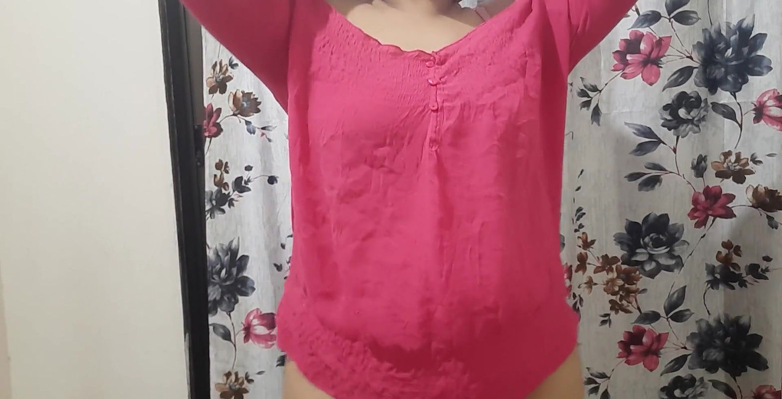 HOT NAUGHTY GIRL GETTING EXCITED AND STRIPPING CLOTHES.