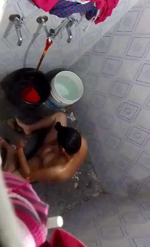 inside the bathroom.