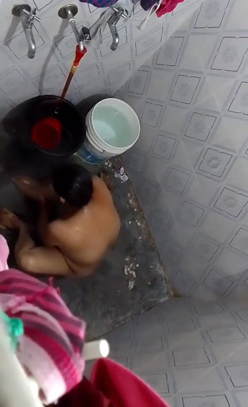 inside the bathroom.