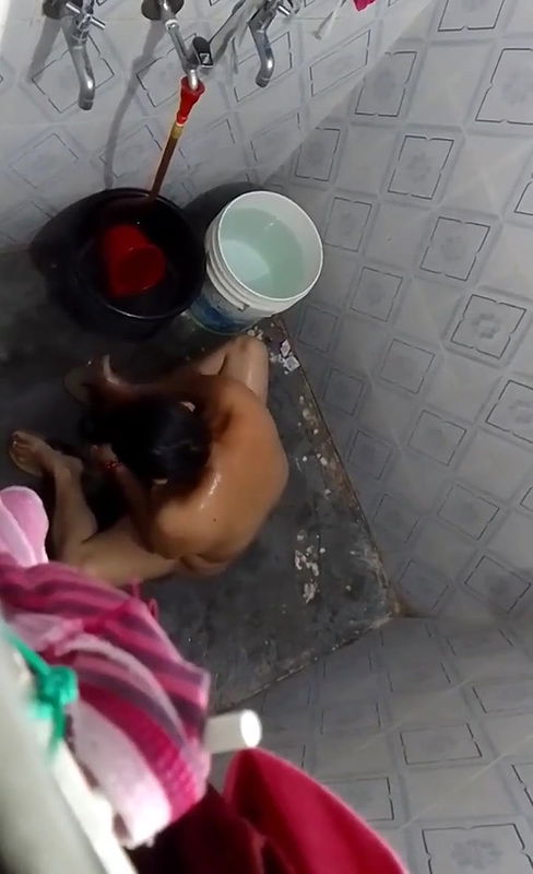 inside the bathroom.