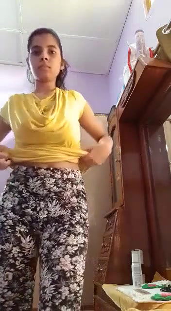 Cute Girl Records Herself Dressing & Showing Her Boobs