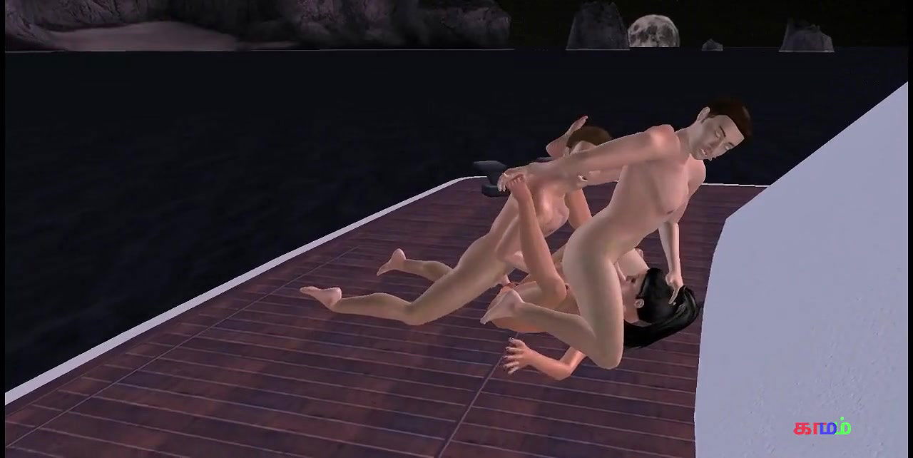 Bhabhi ki chudai – Animated cartoon video of an Indian girl having threesome sex with two man including blowjob.