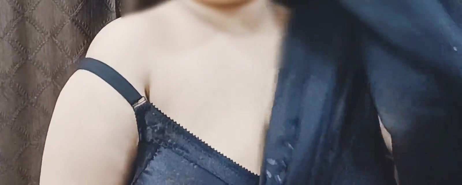 Black Saree Black Bra on Black Firday.