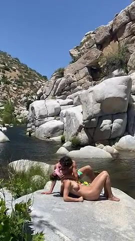 Stepsister gives nude blowjob to stepfather on a public beach_684e3aed