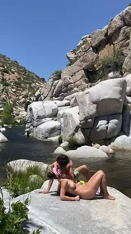 Stepsister gives nude blowjob to stepfather on a public beach_684e3aed