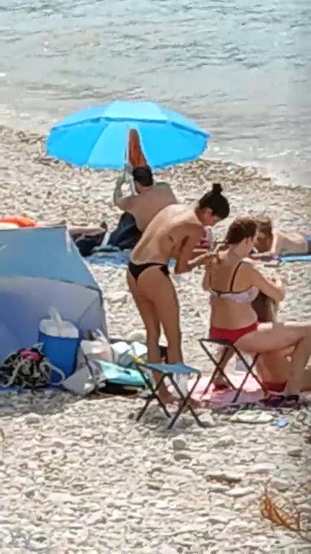 BABYGIRL SUCKING DADDY BIG COCK IN THE TENT ON THE BEACH_2c7e4797