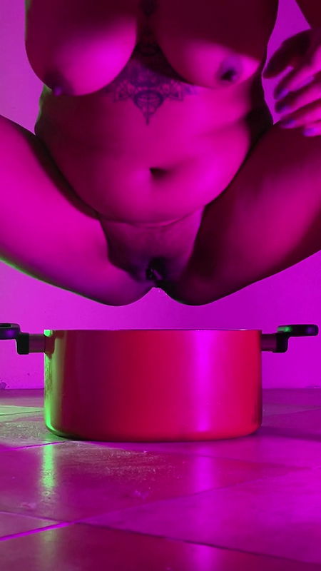 Girl Peeing Desperately In Bathroom.