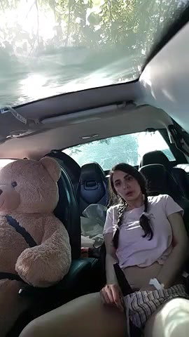 JuliagrosROBERTS 10 closeup hairy pussy show in car