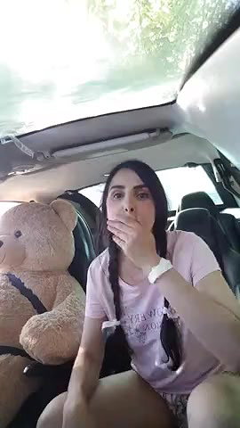 JuliagrosROBERTS 10 closeup hairy pussy show in car