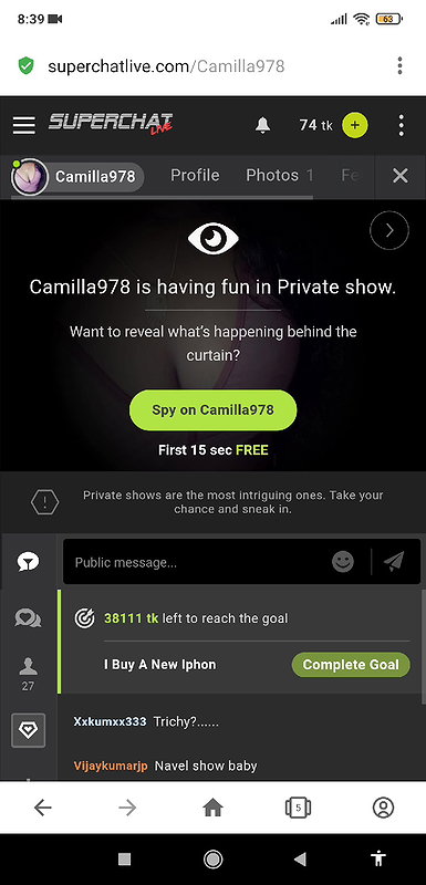 Camilla978 1 spy boobs show compilation