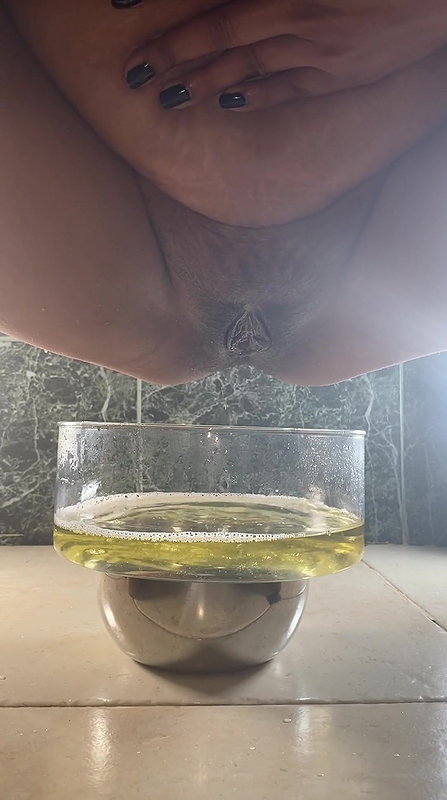 pee desperation in washroom.