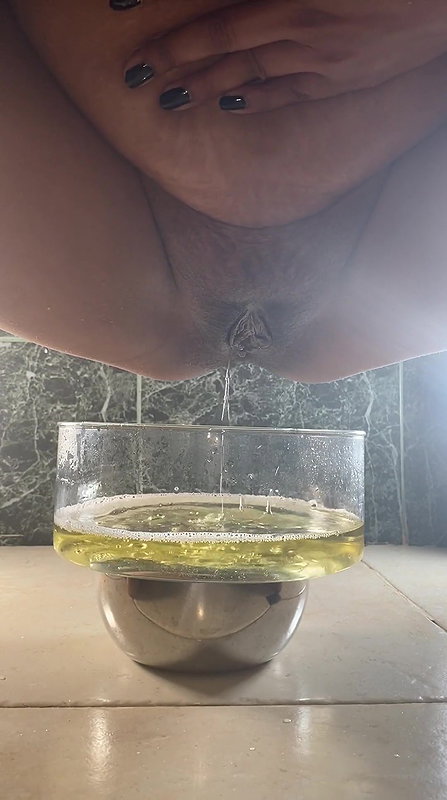 pee desperation in washroom.