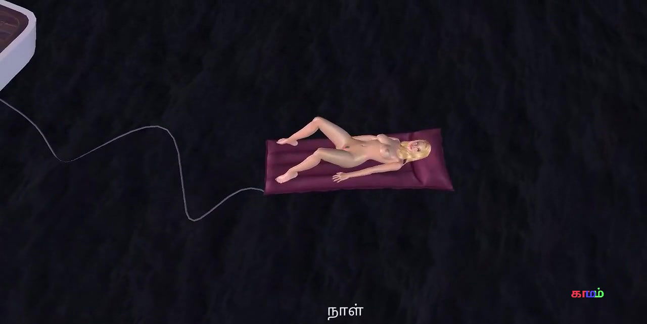 Tamil Audio Sex Story – Chitiyoda pundai pakuthi yelu – an animated cartoon video of a cute blonde girl masturbating.