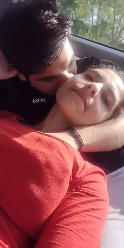 Cute Couple Enjoying in Car