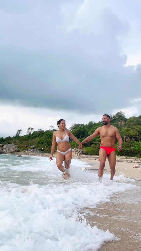 Pooja Ramachandran in bikini two piece hot